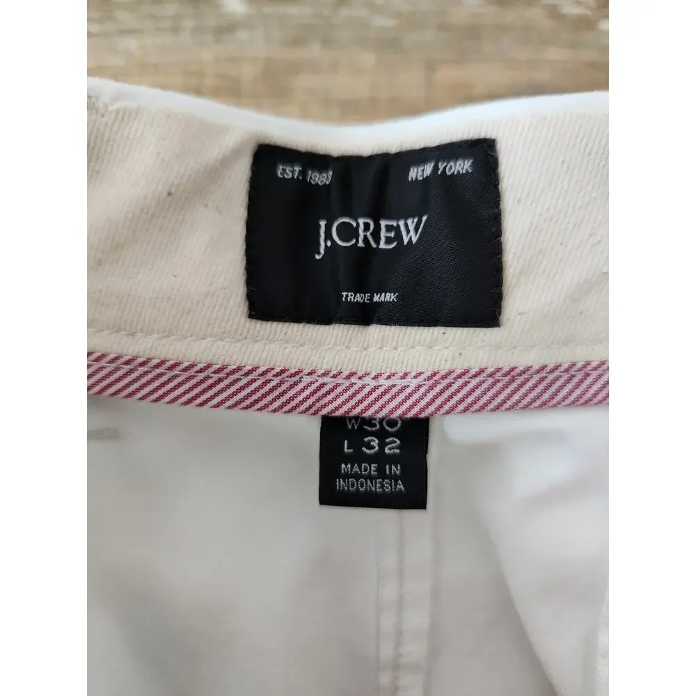 NWT J. Crew 770™ Straight-Fit Stretch Chino Pant White 30/32